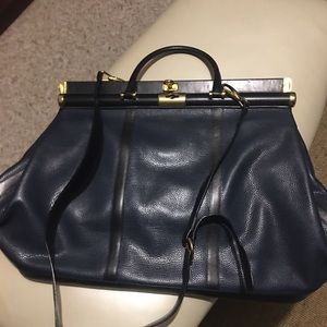 Leather overnight bag